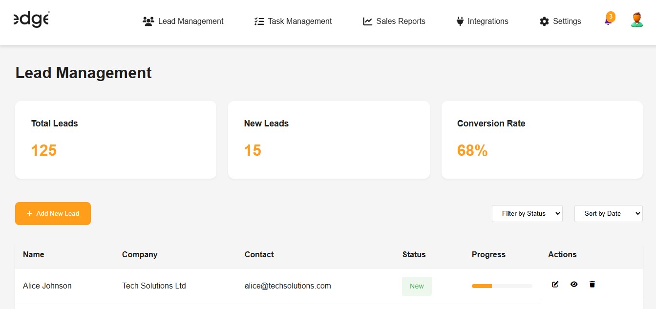 Edge by Citrus Admin Interface Preview